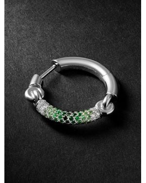 MAOR The Equinox 18-Karat, Tsavorite And Diamond Single Earring - Black
