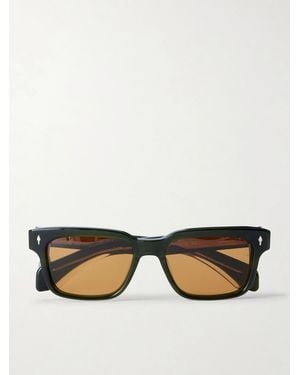 Jacques Marie Mage Molino 55 Rectangular-Frame Acetate Sunglasses - Green