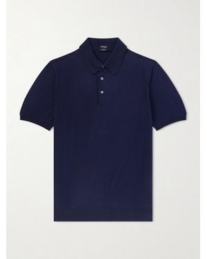Kiton Cotton Polo Shirt - Blau