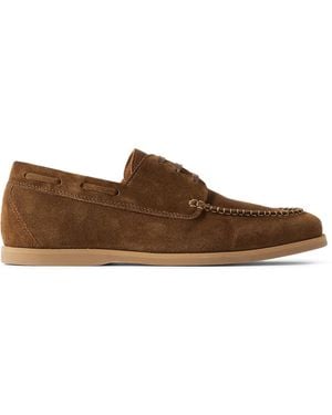 MR P. Richard Suede Boat Shoes - Brown