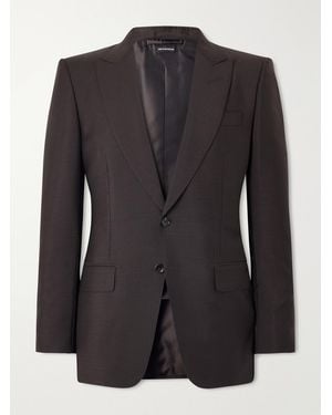 Tom Ford O'connor Mohair And Wool-blend Suit Jacket - Black