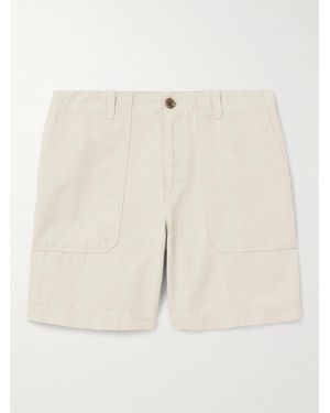 MR P. Straight-Leg Cotton And Linen-Blend Cargo Shorts - Natural