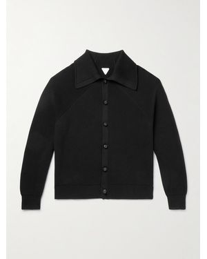 Bottega Veneta Ribbed Cotton Cardigan - Black