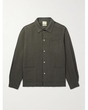 De Bonne Facture Linen Shirt Jacket - Green