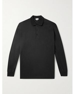 Charvet Cotton-Sateen Polo Shirt - Black