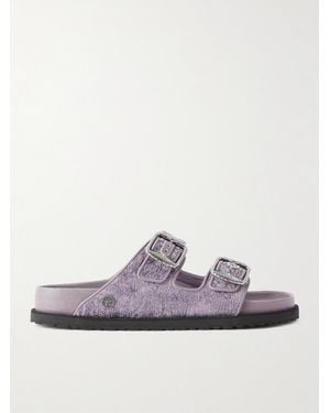 Birkenstock Arizona Sandalen aus Samt - Lila