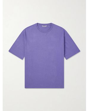 AURALEE Organic Cotton-Jersey T-Shirt - Purple