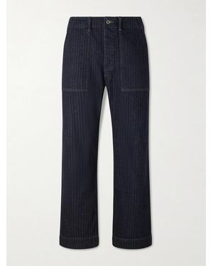 RRL Herringbone Straight-Leg Jeans - Blue