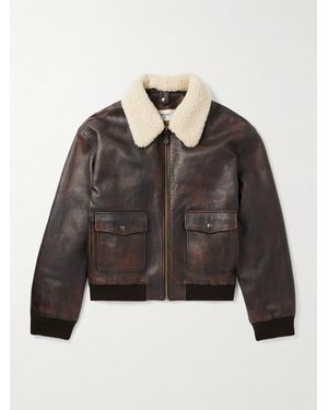 Celine Shearling Jacket - Braun
