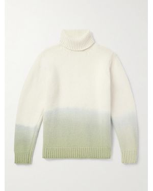 Richard James Dip-dyed Wool Rollneck Jumper - White