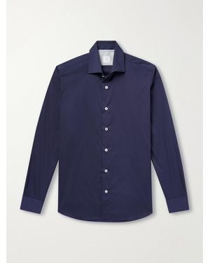 Eleventy Cotton-Blend Shirt - Blue