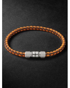 Chopard Classic Racing Woven Leather And-Tone Bracelet - Black