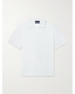 Thom Sweeney Terry-Cotton Polo Shirt - White