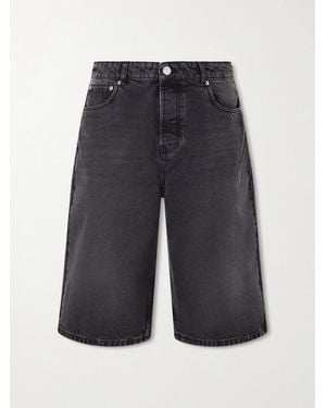 Ami Paris Straight-leg Denim Shorts - Blue
