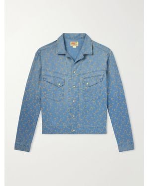 RRL Printed Cotton And Linen-Blend Shirt - Blue