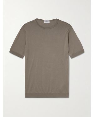 John Smedley Belden Slim-Fit Sea Island Cotton T-Shirt - Grey
