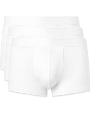 Sunspel Three-Pack Stretch-Cotton Boxer Briefs - White