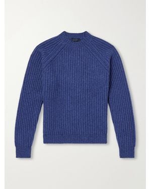 Sease Ribbed Cashmere Sweater - Blau