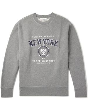 A.P.C. Marc Jacobs Logo-Print Cotton-Jersey Sweatshirt - Gray