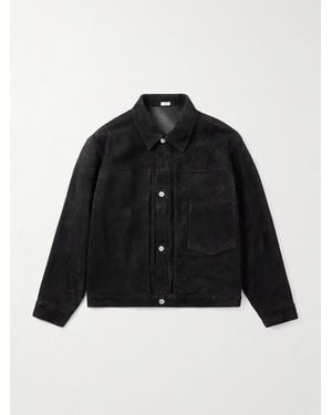 A.PRESSE 1st Type Suede Jacket - Black