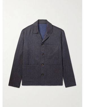 Piacenza 1733 Herringbone Wool - Blue