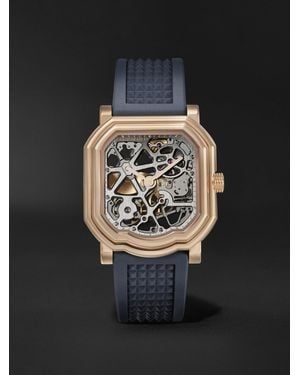 Gerald Charles Octavio Garcia Maestro 8.0 Squelette 39Mm Automatic 18-Karat Rose And Rubber Watch, Ref. No. Gc8.0-Rg-06 - Black