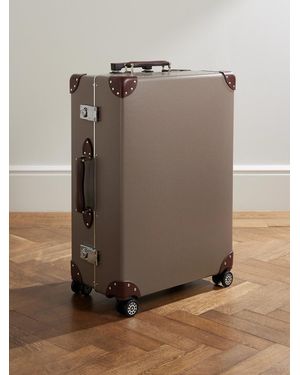 Globe-Trotter Metropolis Leather-trimmed Suitcase - Brown