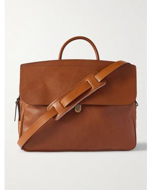 Bleu De Chauffe Zeppo Leather Briefcase - Brown