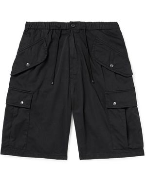 Dries Van Noten Straight-Leg Cotton-Gabardine Cargo Shorts - Black