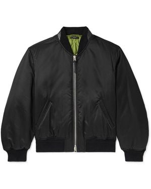 Tom Ford Silk Satin Bomber Jacket - Black