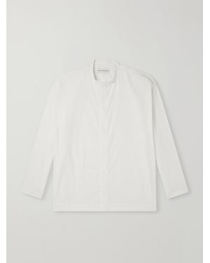 Studio Nicholson Grandad-Collar Cotton-Poplin Shirt - White