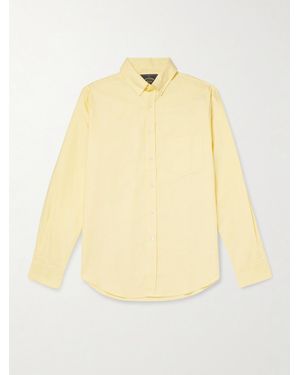 Portuguese Flannel Belavista Button-Down Collar Cotton Shirt - Yellow