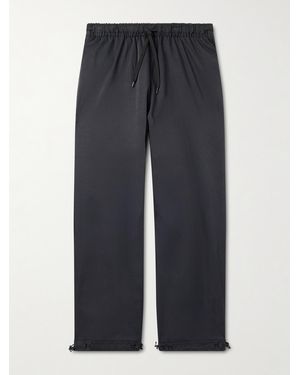 WTAPS Straight-Leg Cropped Coolmax Drawstring Trousers - Blue