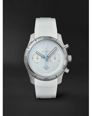 Aera C-1 Cloud Automatic Chronograph 42Mm Stainless Steel And Rubber Watch - Black