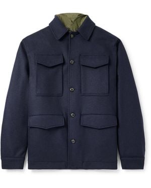 Valstar Demetry Wool-Blend Field Jacket With Detachable Shell Gilet - Blue