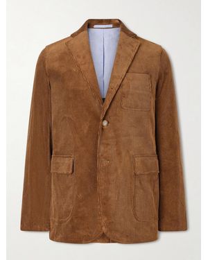 Beams Plus Cotton-Corduroy Blazer - Brown