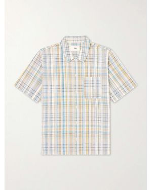 Folk Gabe Cotton-Blend Seersucker Shirt - White