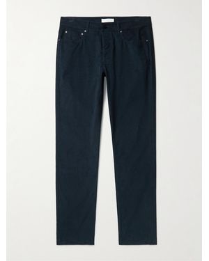 Gabriela Hearst Austin Straight-Leg Cotton-Corduroy Trousers - Blue