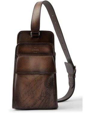 Berluti Périple Sling Scritto Full-Grain Venezia Leather Belt Bag - Brown