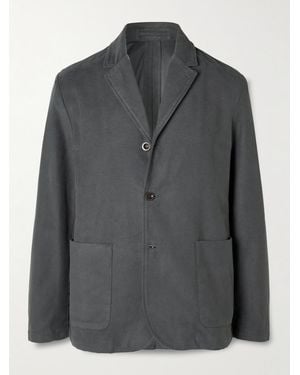 MR P. Organic Cotton-Blend Moleskin Suit Jacket - Grey