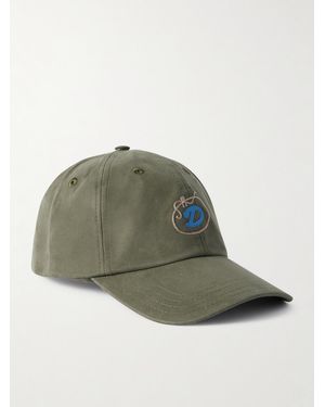 Drake's D Lasso Logo-Embroidered Cotton-Twill Cap - Green