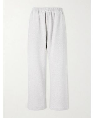 Acne Studios Prowser Oversized Wide-Leg Cotton-Blend Jersey Sweatpants - White