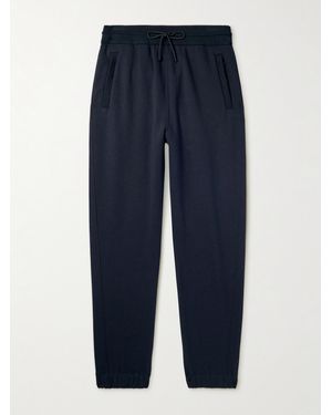 Loro Piana Vogel Tapered Cotton And Cashmere-Blend Jersey Joggers - Blue
