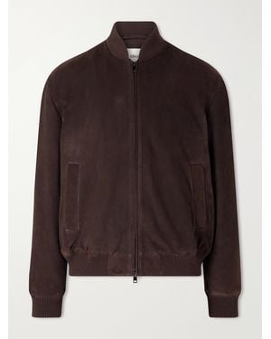 Altea Suede Blouson Jacket - Brown