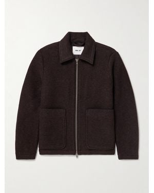 NN07 Gael 8267 Brushed Wool-Blend Jacket - Black