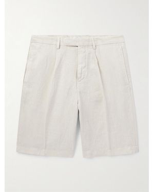 Boglioli Shorts A Gamba Dritta - Bianco