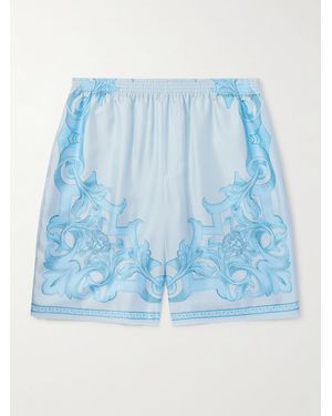 Versace Baroque Print Shorts - Blue
