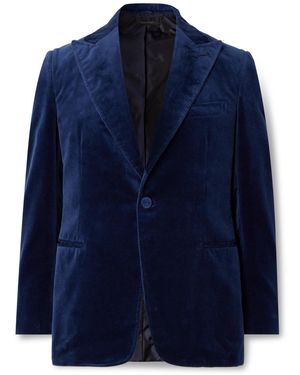 Brioni Slim-Fit Cotton-Velvet Tuxedo Jacket - Blue