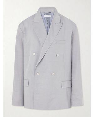 Our Legacy Halt Double-breasted Lyocell Blazer - Blue