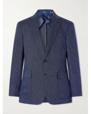 Polo Ralph Lauren Linen And Wool-Blend Blazer - Blue